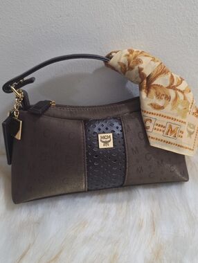 MCM brown Monogram Mini Handbag